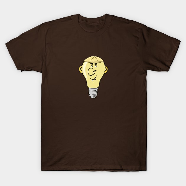 Smiling Light Bulb T-Shirt by DoodleSwarm